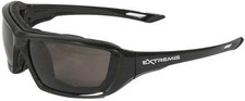 XT1-21 Extremis Full Black Frame Safety Glasses with Smoke Anti-Fog Len picture