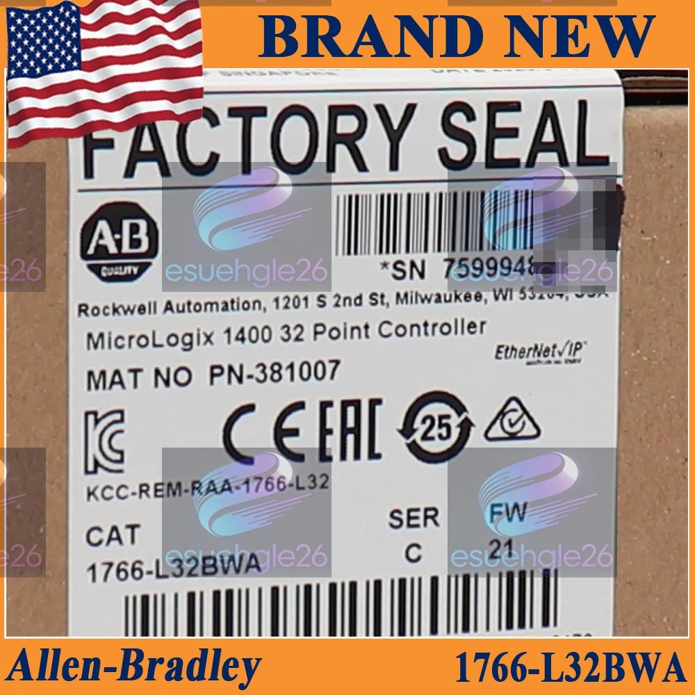 New AB 1766-L32BWA MicroLogix 1400 32 Point Controller AB 1766L32BWA New AB 1766-L32BWA MicroLogix 1400 32 Point Controller AB 1766L32BWA