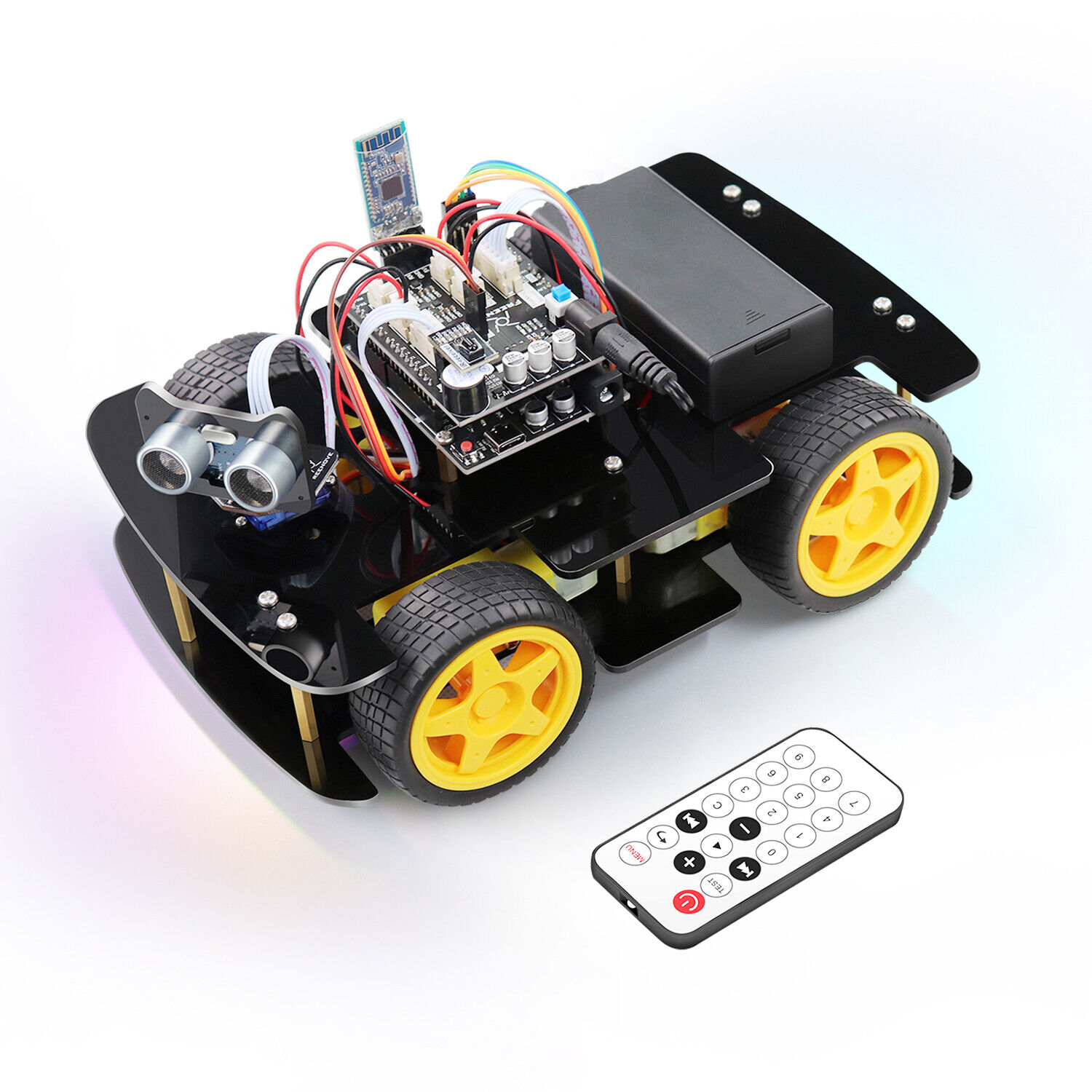 Freenove 4WD Car Kit with Remote (Compatible with Arduino IDE) Ultrasonic Servo