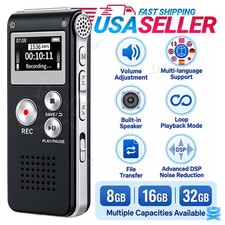 Voice Recorder Digital Dictaphone MP3 WAV Audio Recorder USB MP3 Player Lecture picture