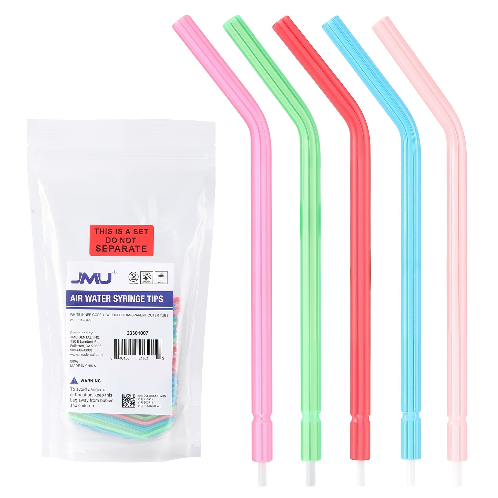 250Pcs JMU Dental Disposable 3 way Air Water Syringe Tips Triple Nozzles 250Pcs JMU Dental Disposable 3 way Air Water Syringe Tips Triple Nozzles