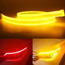 Qasim Sequential Flowing LED Strip 24inch Red+Yellow Daytime Running Lights 6... picture