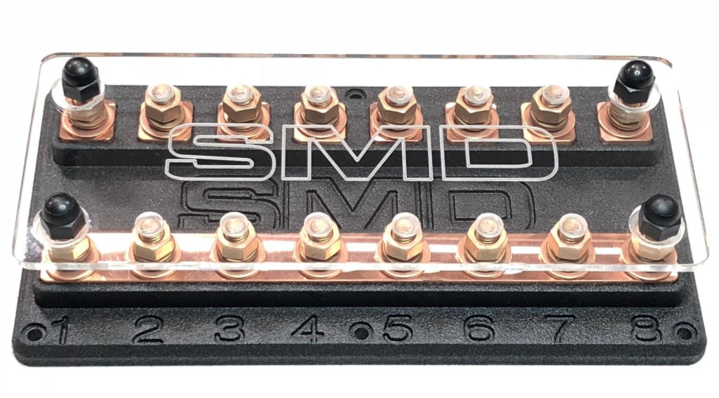 Steve Meade SMD Premium Heavy Duty Octo 8 ANL Fuse Block (Copper) Car Audio