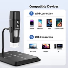 TOMLOV Wireless WiFi Digital Microscope Camera USB 1000X Coin Magnifier for ipad picture