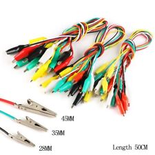 10Pcs Double-ended Crocodile Alligator clip 45/35/28mm Testing Wire Jumper Cable picture