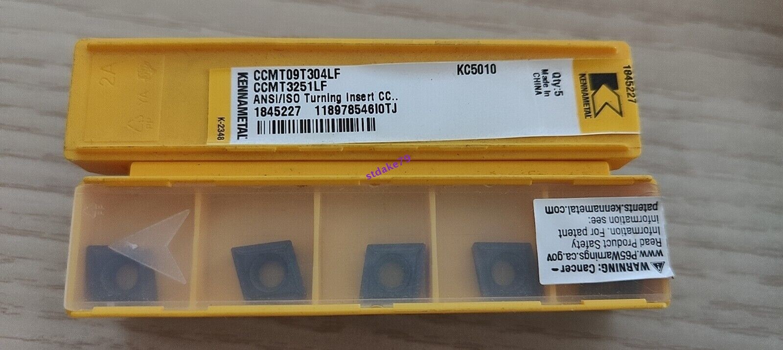 100PCS KENNAMETAL  CCMT09T304LF KC5010, CARBIDE INSERT CCMT3251LFTurning Insert