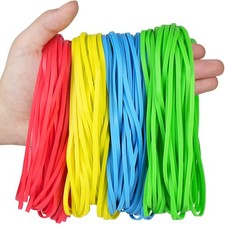 170 PCS Large Rubber Bands Long Rubber Bands Heavy Duty 4 Assorted Colors picture
