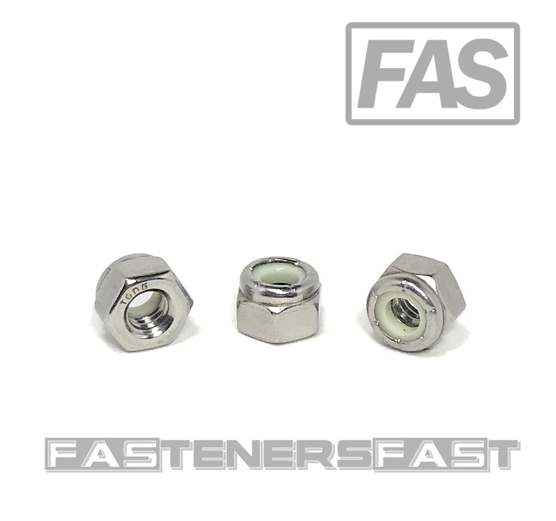 (100) 1/4-20 Stainless Steel Nylon Insert Lock Nuts -Locking Hex Nuts 1/4-20 (100) 1/4-20 Stainless Steel Nylon Insert Lock Nuts -Locking Hex Nuts 1/4-20