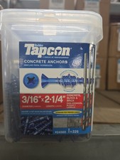 Tapcon Concrete Screws Flat head 225PK 3/16x2.25 Anchor picture