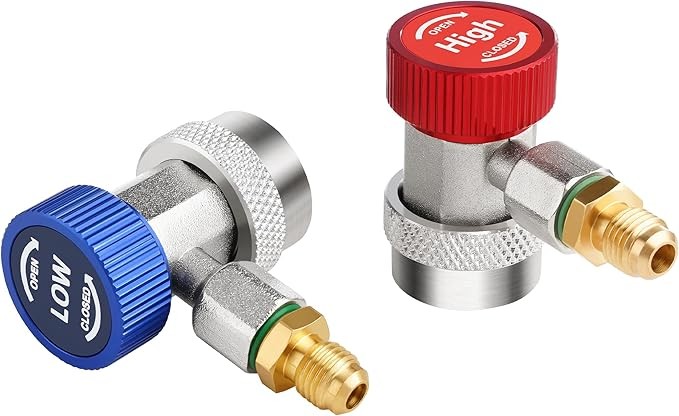R134A Quick Coupler 2Pcs High‑Low HVAC Adapter for Auto AC Manifold Gauge R134A Quick Coupler 2Pcs High‑Low HVAC Adapter for Auto AC Manifold Gauge