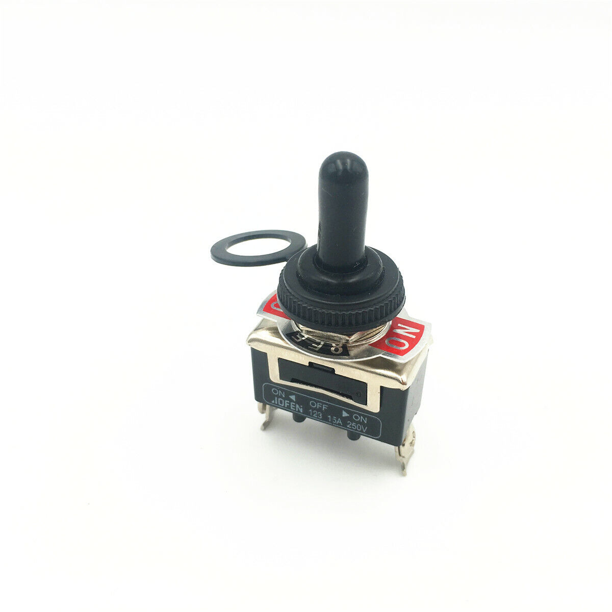 2sets Momentary Toggle Switch 123F 3Pin 3 Position ON-OFF-ON DPDT 15A 250VAC Cap