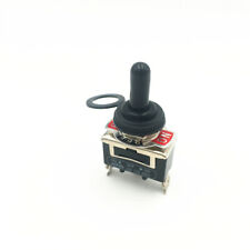 2sets Momentary Toggle Switch 123F 3Pin 3 Position ON-OFF-ON DPDT 15A 250VAC Cap picture