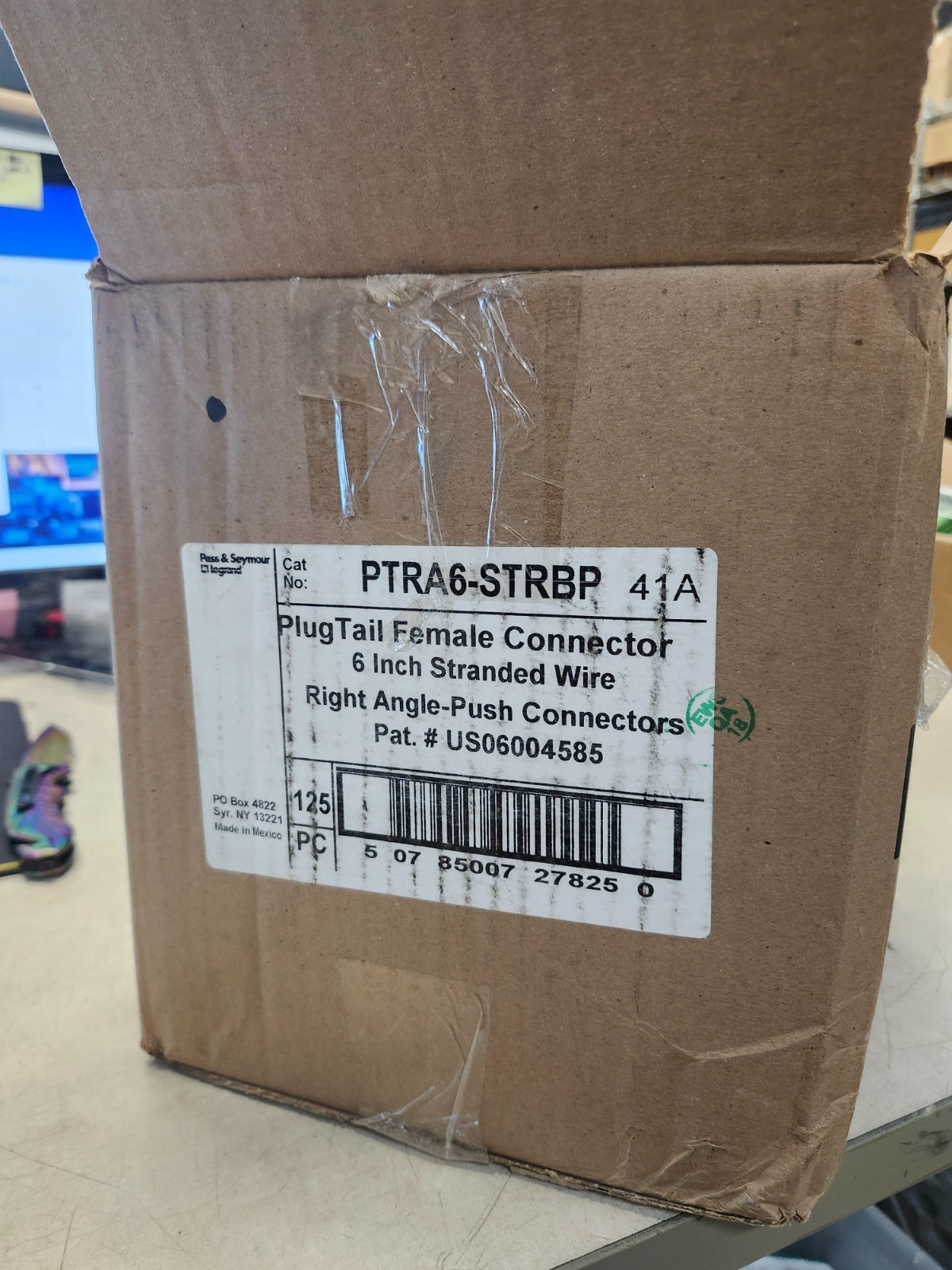 Lot Of 125 P&S PTRA6-STR Plugtail Connectors Right Angle Stranded 6 Lot Of 125 P&S PTRA6-STR Plugtail Connectors Right Angle Stranded 6