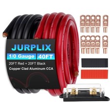 40FT 1/0 AWG Battery Cable 1/0 Gauge Wire Copper Clad Aluminum CCA Amp Wiring picture