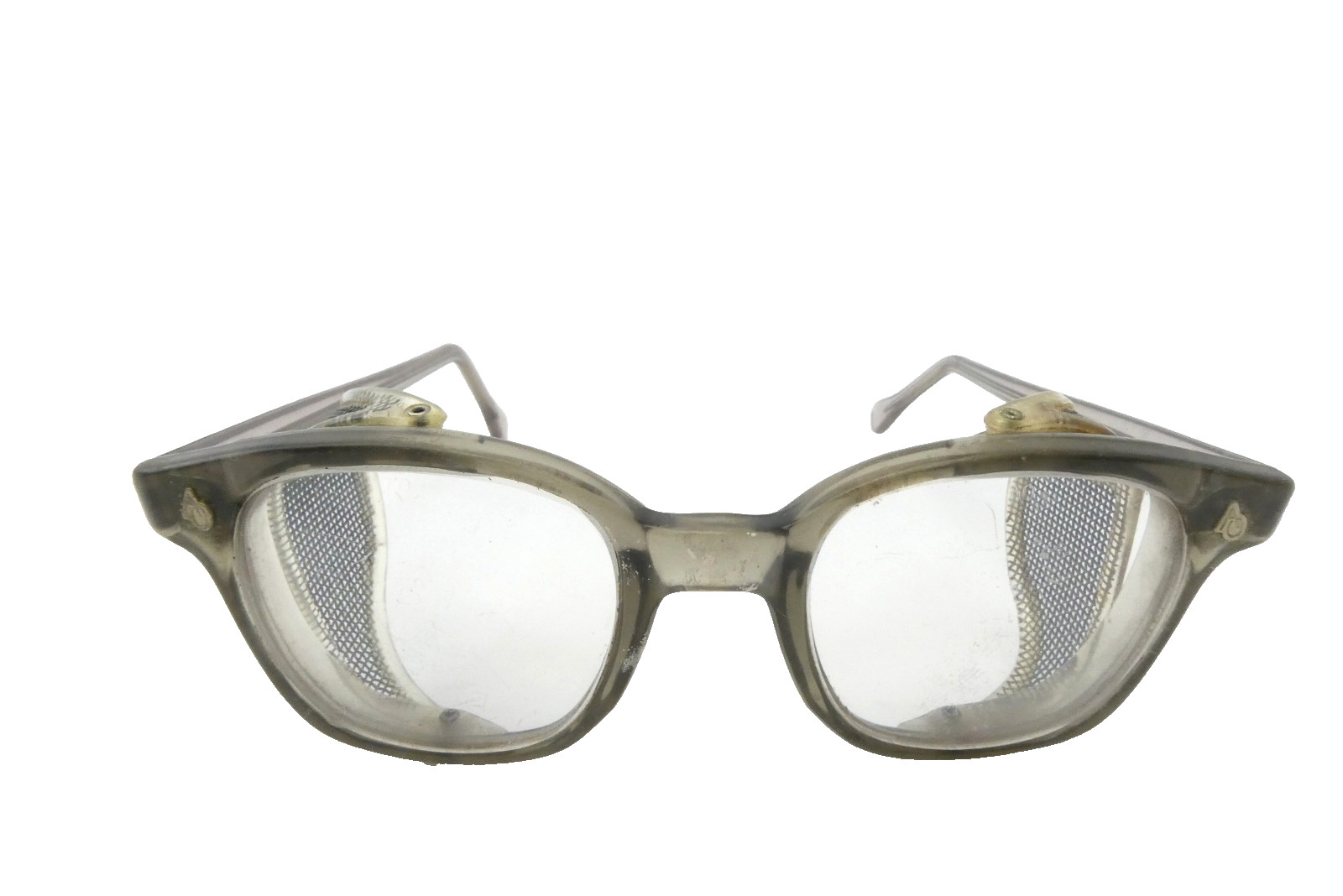 Vintage AO Flexi-Fit 6M Z87 Safety Glasses Mesh Side Shields Gray
