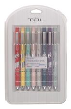 TUL Limited Edition Metallic Ink Silver Brushed Foil 0.8mm Gel Pens - 8 Pack picture