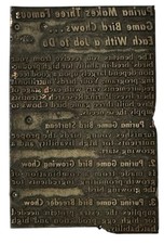 Adverting Vintage Printing Plate Purina Game Bird Letterpress Early 1900s picture