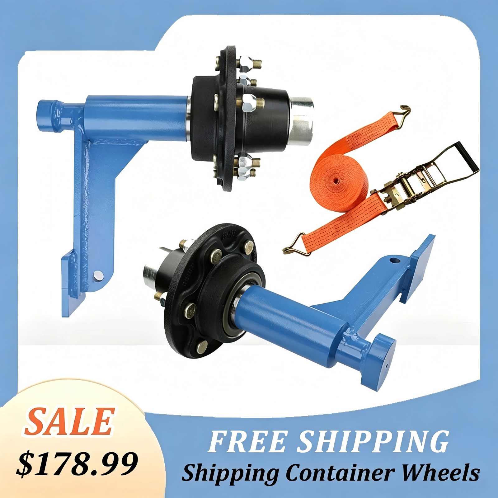 2-Pack 8800lbs Shipping Container Wheels 6-Lug Kit Heavy Ship Container Axles 2-Pack 8800lbs Shipping Container Wheels 6-Lug Kit Heavy Ship Container Axles