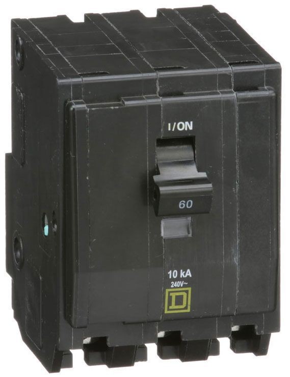 Square D QO360 60 Amp 3 Pole 240V Mini Circuit Breaker Square D QO360 60 Amp 3 Pole 240V Mini Circuit Breaker