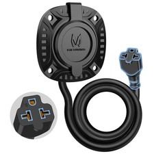 20A 125V AC Port Plug,12AWG Heavy-Duty RV Shore Power Inlet Socket with 5-in-1 picture