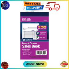 **Adams General Purpose Sales Book, Carbonless, (Pack Of 10) (DC3510)** The book picture