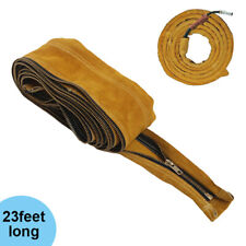 TIG Mig Cowhide Leather Welding Torch Cable Hose Cover 23ft L 4in W with Zipper picture