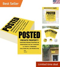 100 Pcs Posted Signs No Trespassing No Hunting Signs Self picture