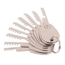 Stainless Steel Comb Lock 9in1 Full Set Repair Comb Tool Bypass Method picture