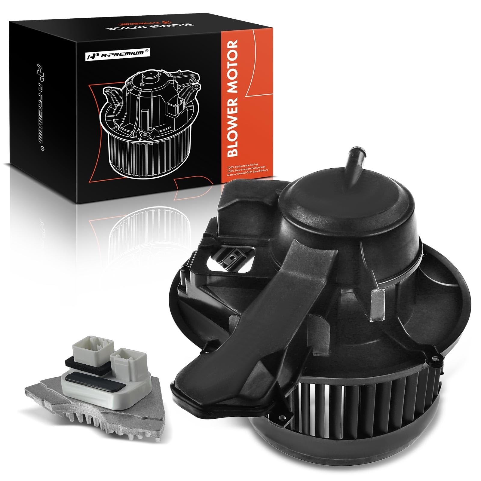 Front HVAC Heater Blower Motor and Resistor Assembly