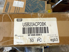 Hubbell USB20ACPDBK Electrical Box/Enclosure Lot of 50 (50-Pack) picture