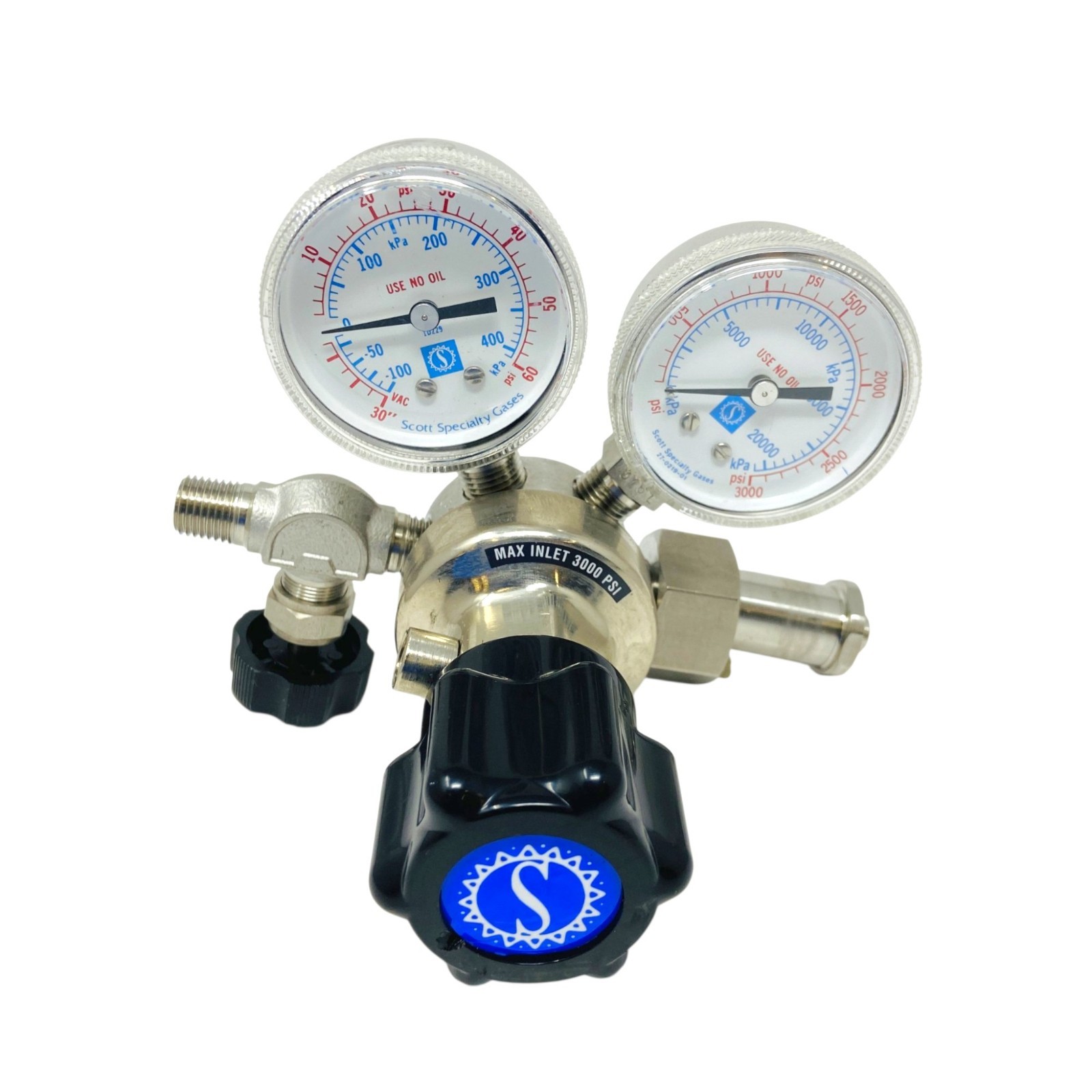 Scott Specialty Gas Regulator with Dual Gauge Scott Specialty Gas Regulator with Dual Gauge