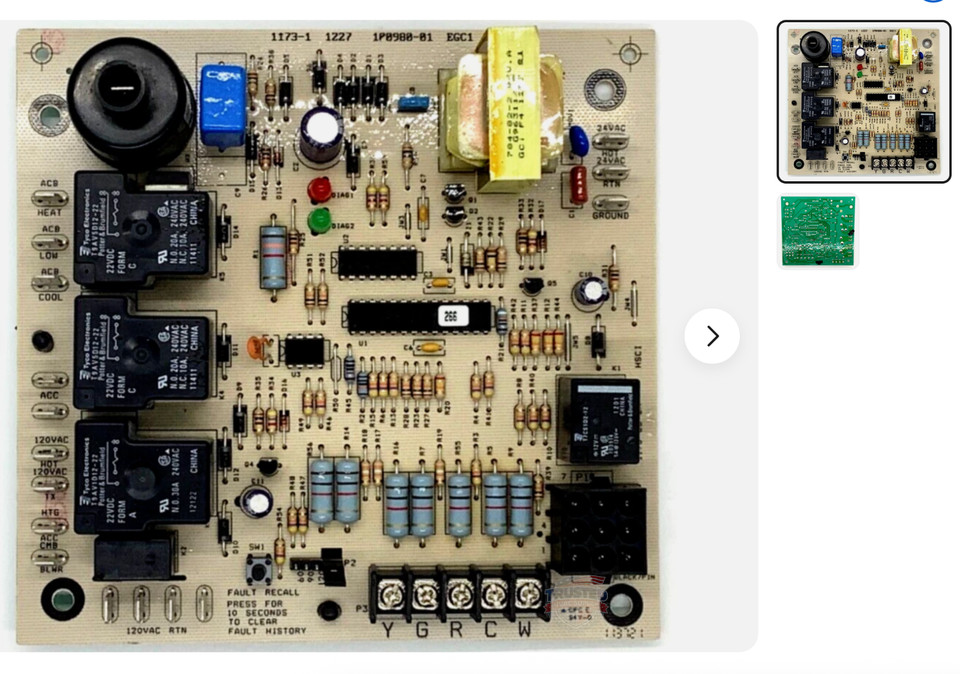 1173-1 OEM BOARD GUARANTEED WORKING w/NEW MOUNTING PEG EGC-1 TECH HELP 100980-01