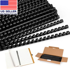 80 Pack Plastic Binding Combs, Comb Binding Spines 1/2 Inch, 80 Sheets, 19 Ring, picture
