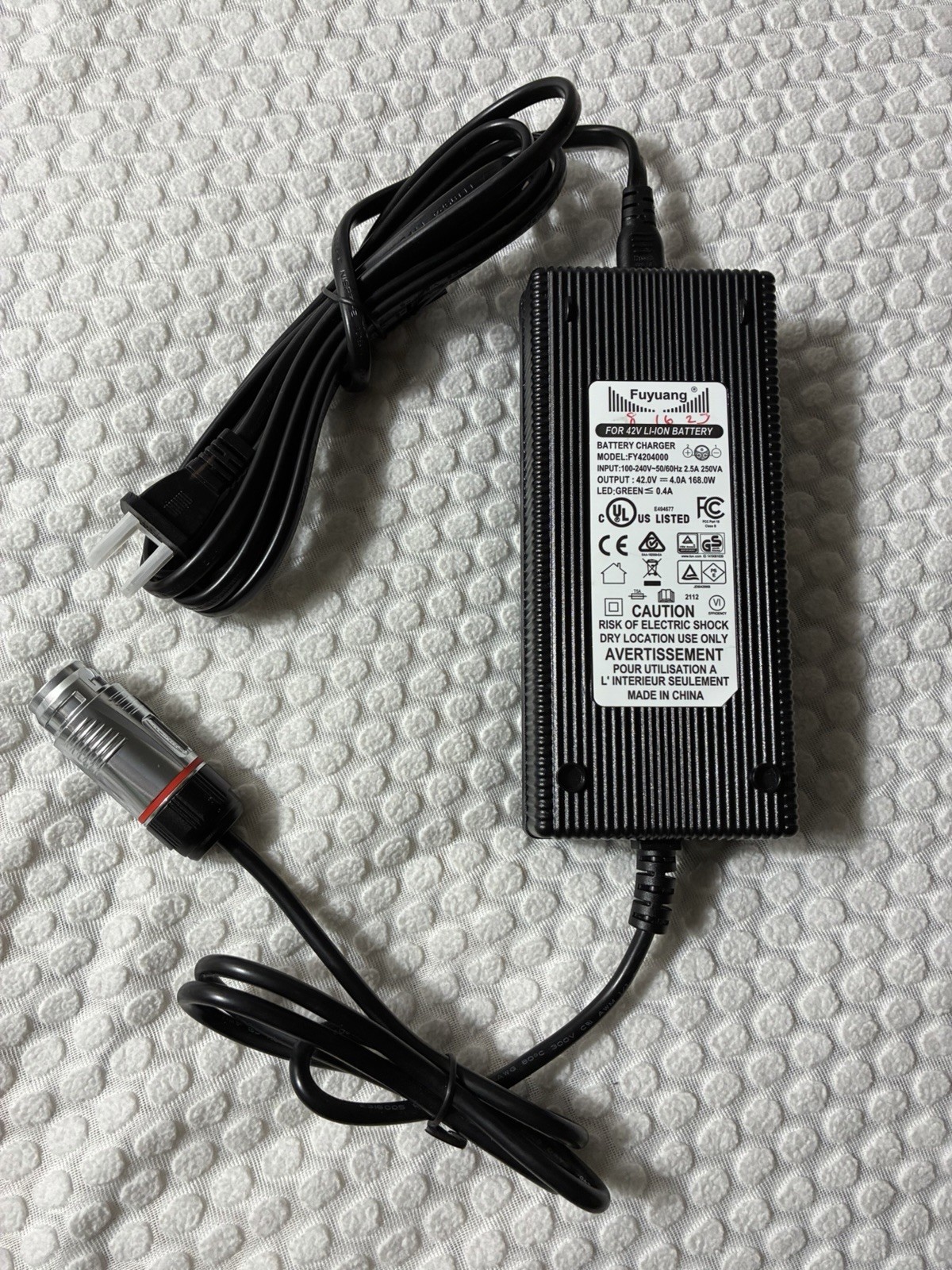Kaivac Battery UL Charger 36V 4A Fuyuang FY4204000 for Kaivac 1700 1750 2150