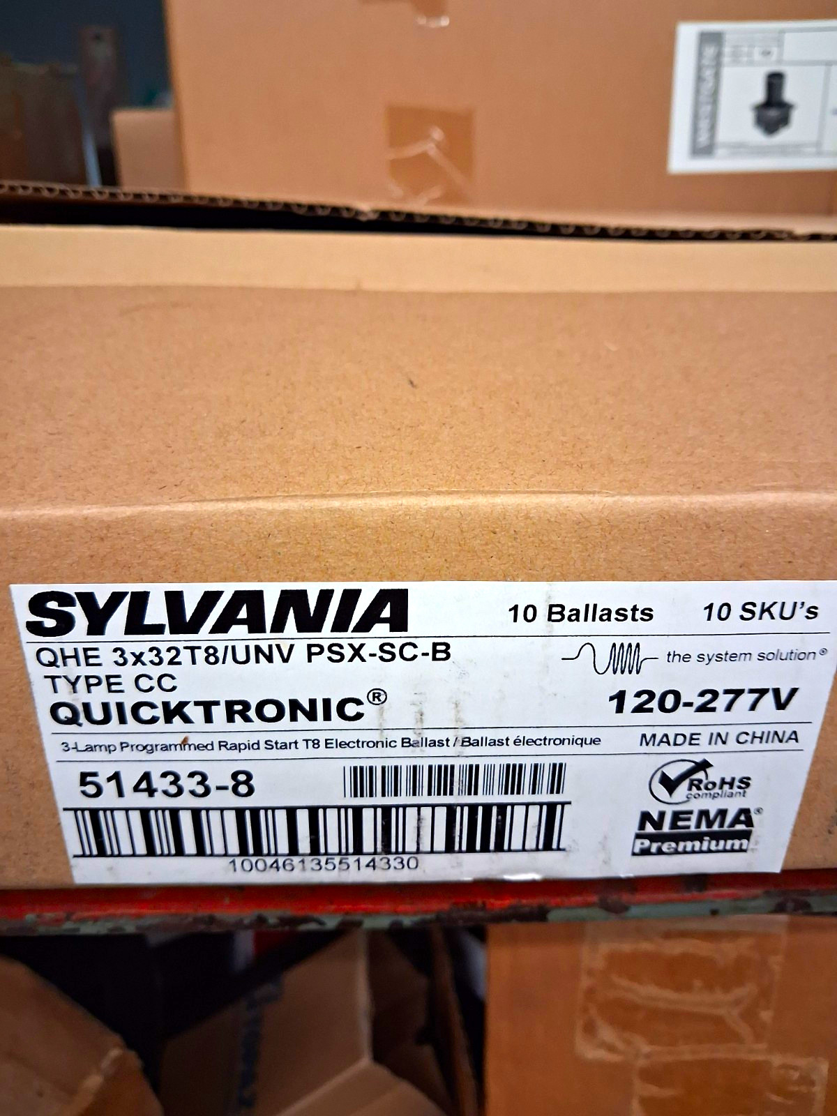 Sylvania QUICKTRONIC QHE 3X32T8/UNV PSX-SC-B Electronic Ballast 120-277V Sylvania QUICKTRONIC QHE 3X32T8/UNV PSX-SC-B Electronic Ballast 120-277V