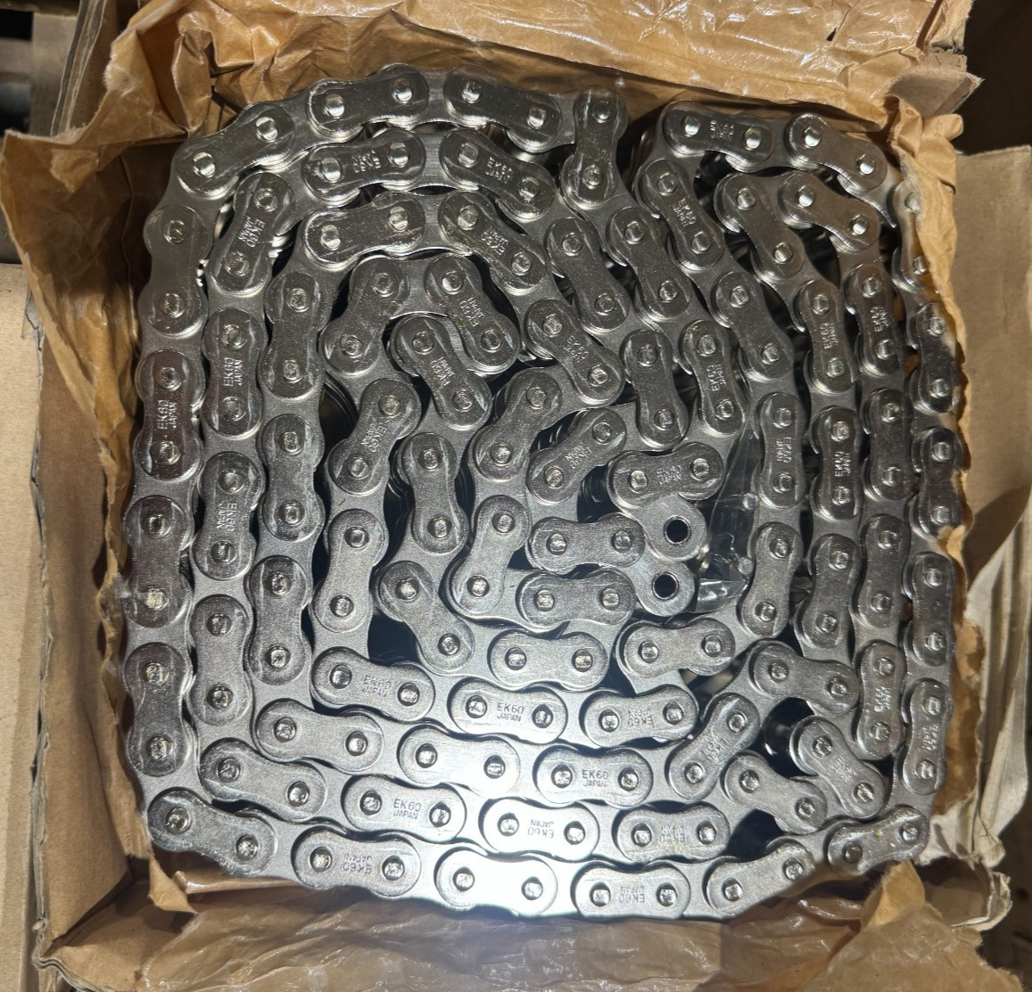 NEW ENUMA 10FT. ROLL STAINLESS ROLLER CHAIN 60-2 RIVET DOUBLE STRAND NEW ENUMA 10FT. ROLL STAINLESS ROLLER CHAIN 60-2 RIVET DOUBLE STRAND