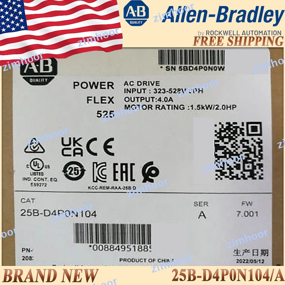Brand New 25B-D4P0N104/A AB AC Drive 25B D4P0N104 US SameDay FreeShip
