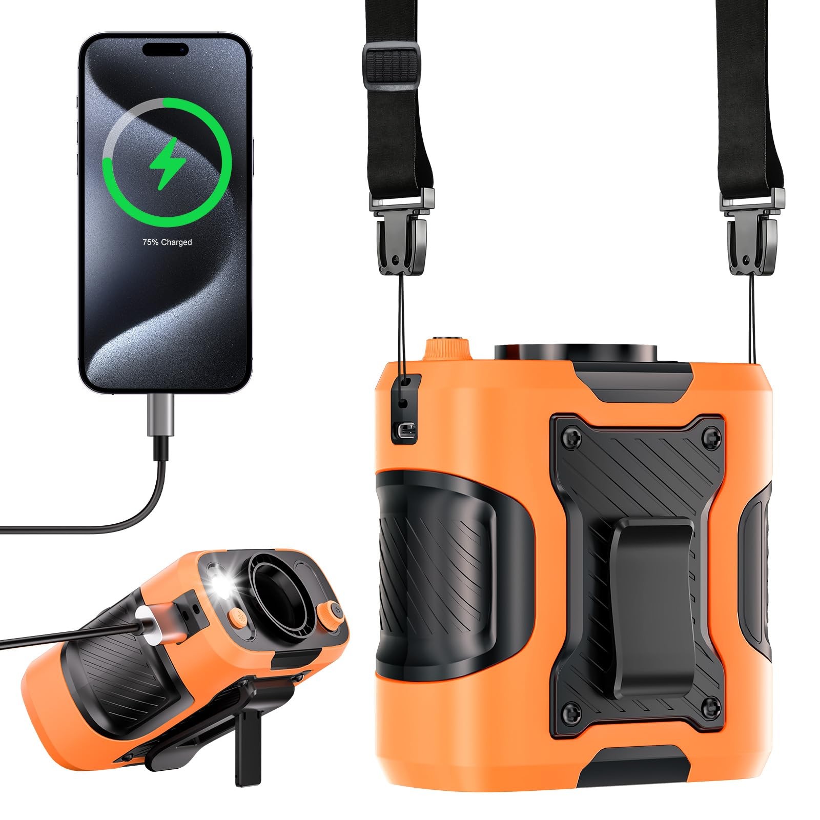 Portable Waist Fan Personal 14500mah 100 Speeds Clip On Shirt Fan Belt Portable Waist Fan Personal 14500mah 100 Speeds Clip On Shirt Fan Belt