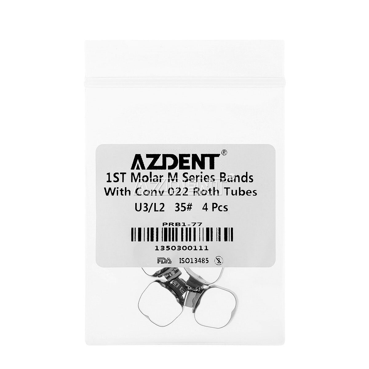 40Pcs AZDENT Dental Orthodontic Bands&Buccal Tube 1st Molar Roth.022 Convertible