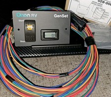 ONAN SILENT REMOTE GAS START SWITCH PANEL HOUR METER & 25' HARNESS 8-PIN PLUG  picture