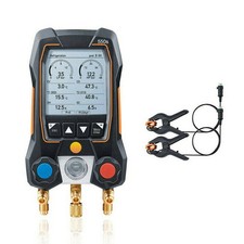 Testo 550s Digital Manifold Kit Refrigeration Meter 0564 5501 w/2x Clamp Probes picture