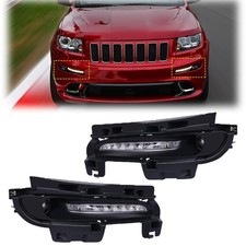 Pair LED DRL Daytime Running Fog Lights Lamp Wiring Set for Jeep Grand Cherokee picture