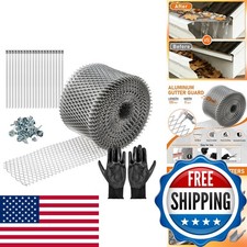 Krimocy Gutter Guard 5 Inch X 120 Feet Mesh Roll, Aluminum Leaf Filter Gutter picture