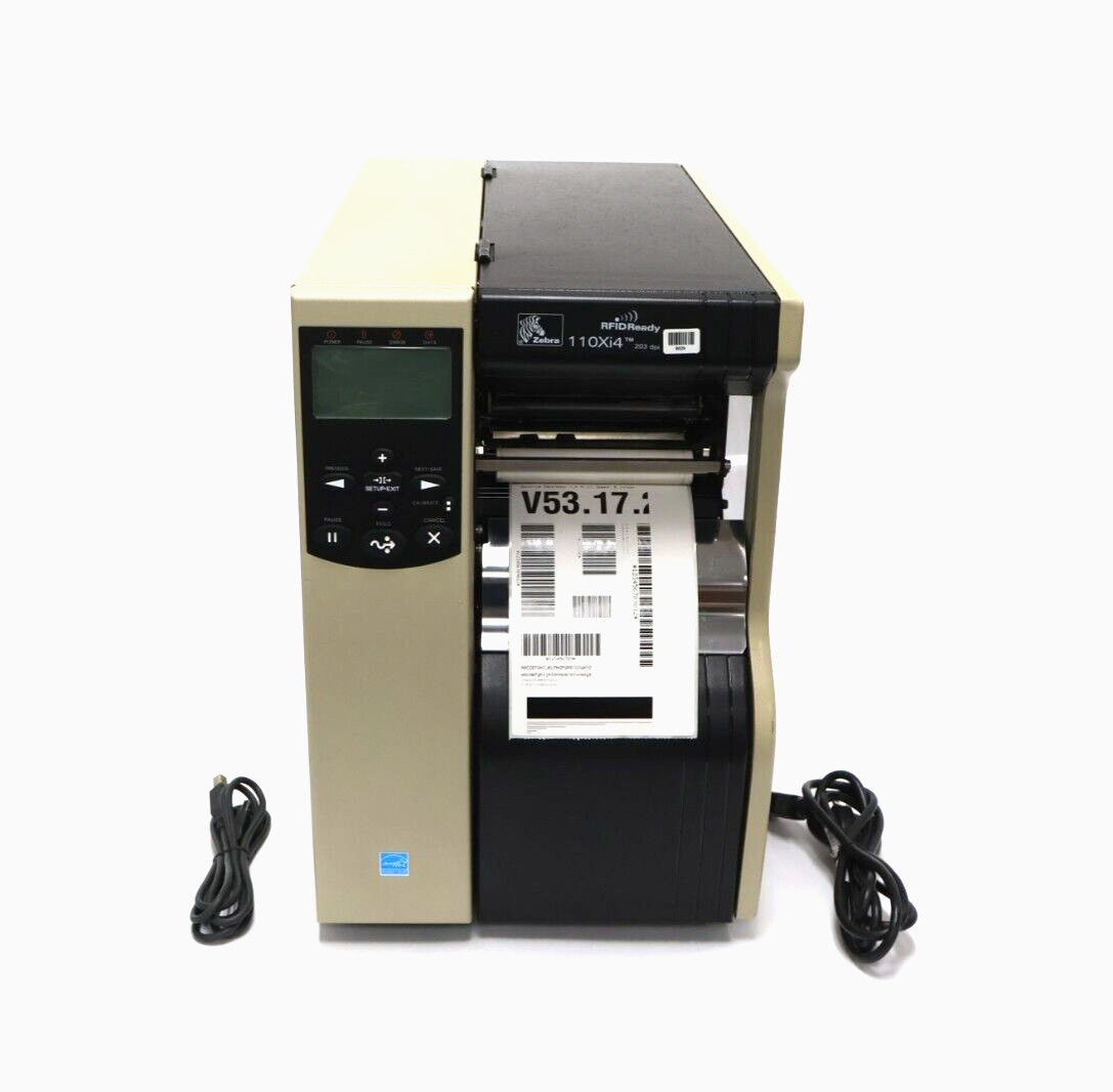 Zebra 110Xi4 Thermal Transfer Barcode Label Printer 203 dpi with Printhead Zebra 110Xi4 Thermal Transfer Barcode Label Printer 203 dpi with Printhead