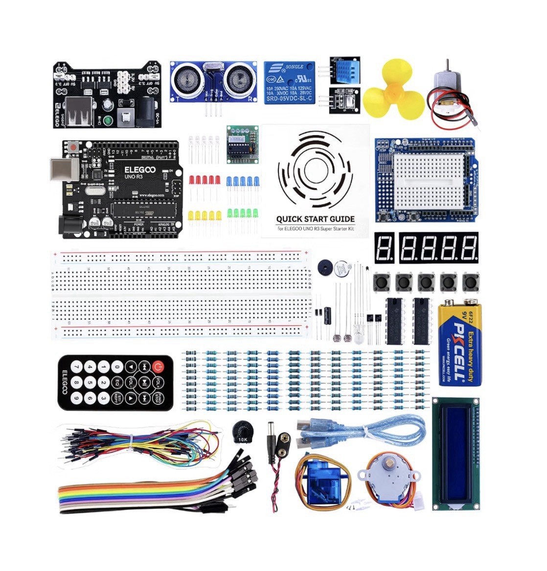 ELEGOO UNO R3 Project Super Starter Kit For Arduino W/Tutorial Beginner Kit ELEGOO UNO R3 Project Super Starter Kit For Arduino W/Tutorial Beginner Kit