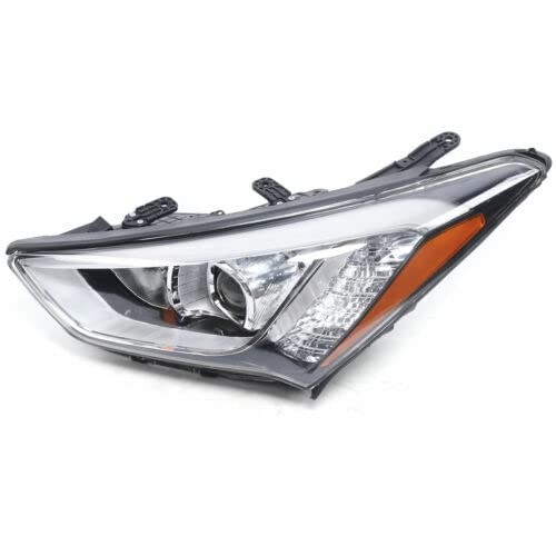 Left Driver Side Halogen Headlight LED DRL Black Clear 2013-2016 Santa Fe GLS SE Left Driver Side Halogen Headlight LED DRL Black Clear 2013-2016 Santa Fe GLS SE