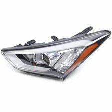Left Driver Side Halogen Headlight LED DRL Black Clear 2013-2016 Santa Fe GLS SE picture