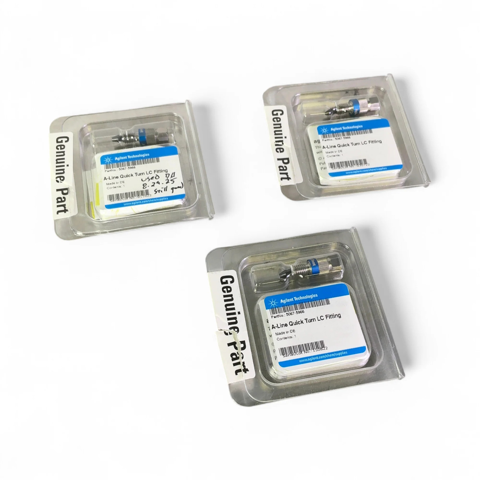Agilent Tech HPLC A-Line Quick Turn LC Fittings 5067-5966 - Lot of 3x, See Desc Agilent Tech HPLC A-Line Quick Turn LC Fittings 5067-5966 - Lot of 3x, See Desc