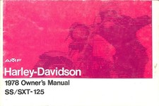 AMF Harley-Davidson 1978 Owner's Manual SS/SXT-125 Motorcycle Vintage picture