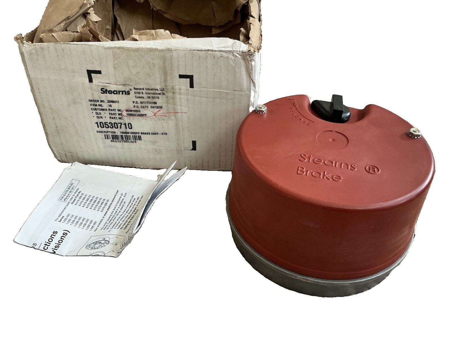 10FT-LB STEARNS 56000 Series NEMA2 115/230VAC Brake 105603100BPF Fits 5/8” Arbor 10FT-LB STEARNS 56000 Series NEMA2 115/230VAC Brake 105603100BPF Fits 5/8” Arbor